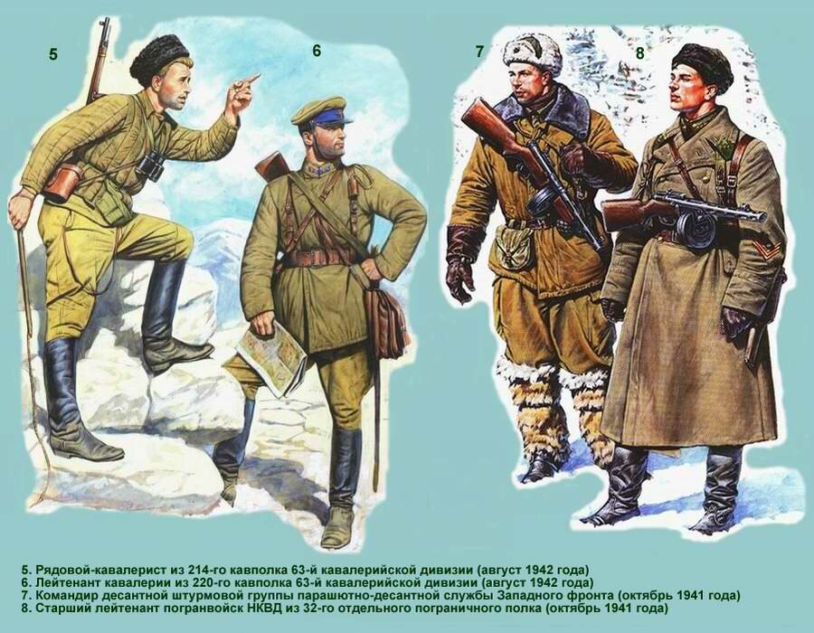 Форма советского солдата 1941 1945 картинки